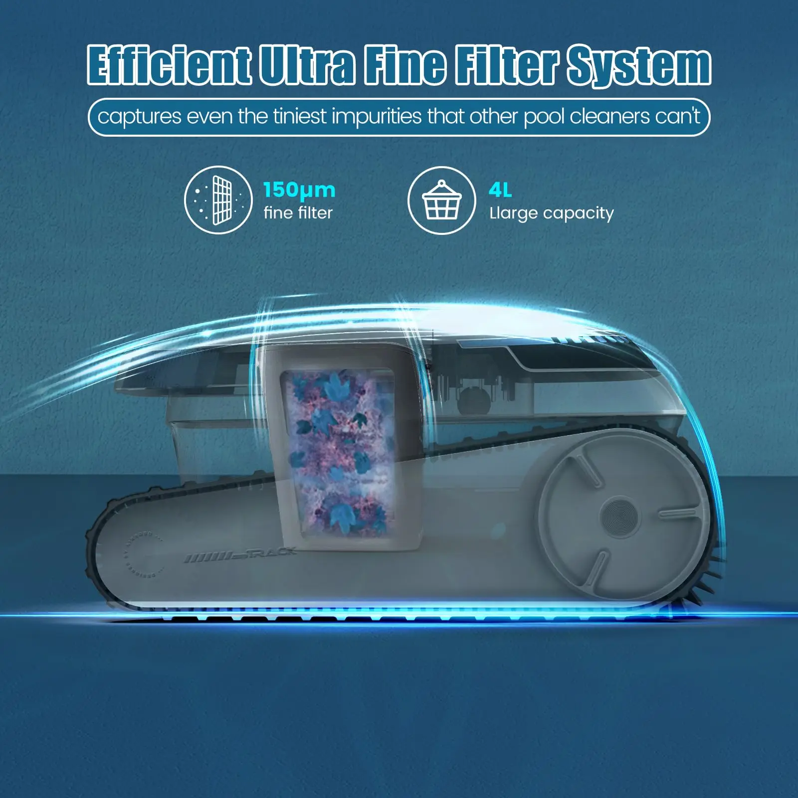 AIRROBO Intelligenter Pool-Reinigungsroboter–120 min. Laufzeit, Wandklettern – Bild 4