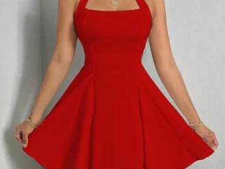 Elegantes Neckholder-Sommerkleid