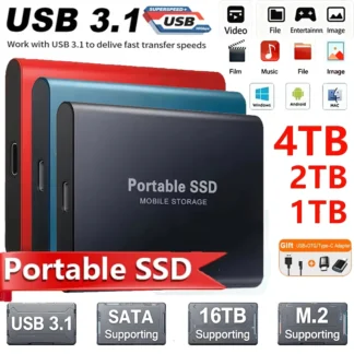1-4 TB externe Hochgeschwindigkeits-SSD-Festplatte