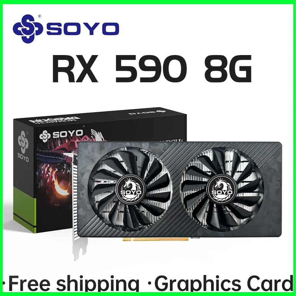 SOYO AMD RX-590 8GB GDDR5 Grafikkarte 256Bit
