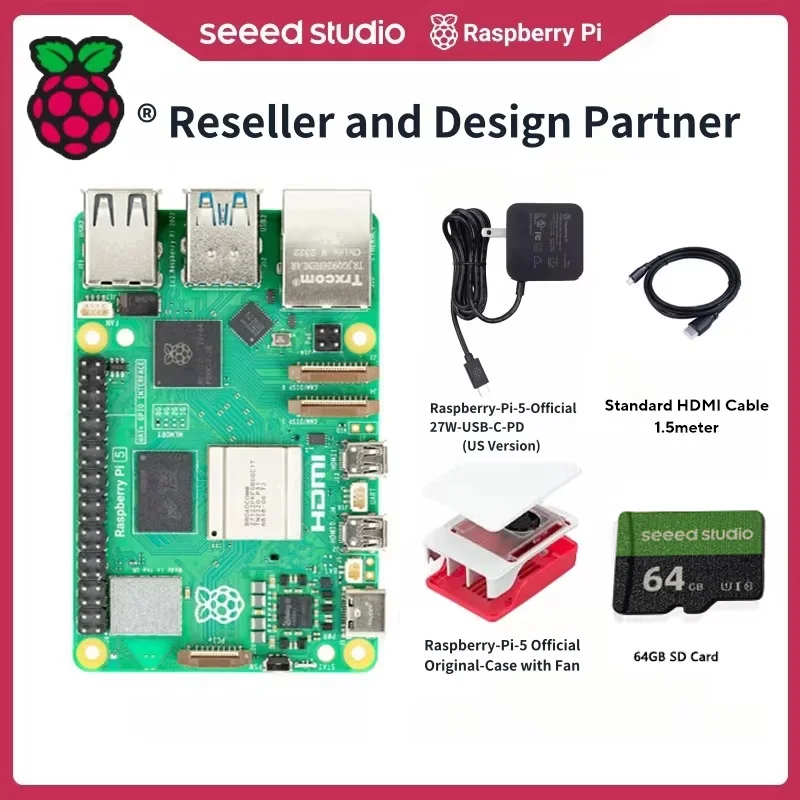 Raspberry Pi5 2GB-16GB, 2,4GHz 64bit Quad-Core ARM Cortex-A76,Bluetooth5.0