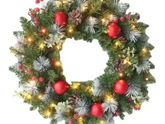 20–60 cm Weihnachtskranz mit LED-Lichterkette