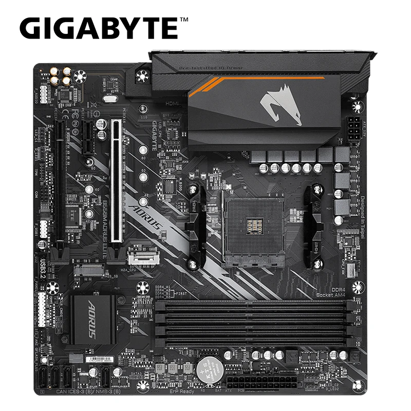 GIGABYTE B550M AORUS ELITE Micro-ATX Mainboard, AMD Ryzen Serie, Dual Kanal DDR4 – Bild 5