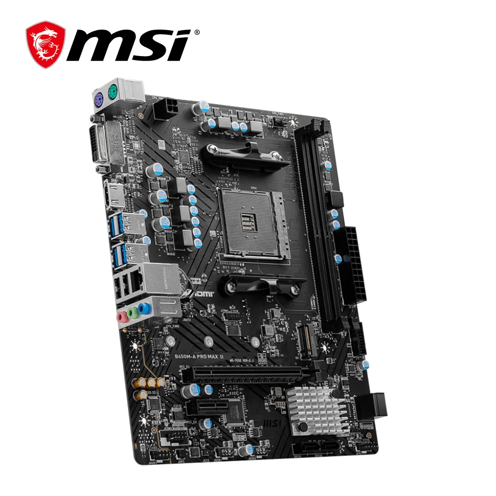 MSI B450M-A Pro Max II Mainboard Dual-Channel DDR4 RAM, AMD RYZEN R9 – Bild 4
