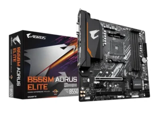 GIGABYTE-B550M AORUS ELITE Motherboard MiKro-ATX, AMD-Ryzen CPU, DDR4