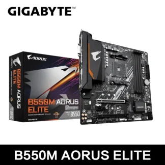 GIGABYTE-B550M AORUS ELITE Motherboard MiKro-ATX, AMD-Ryzen CPU, DDR4