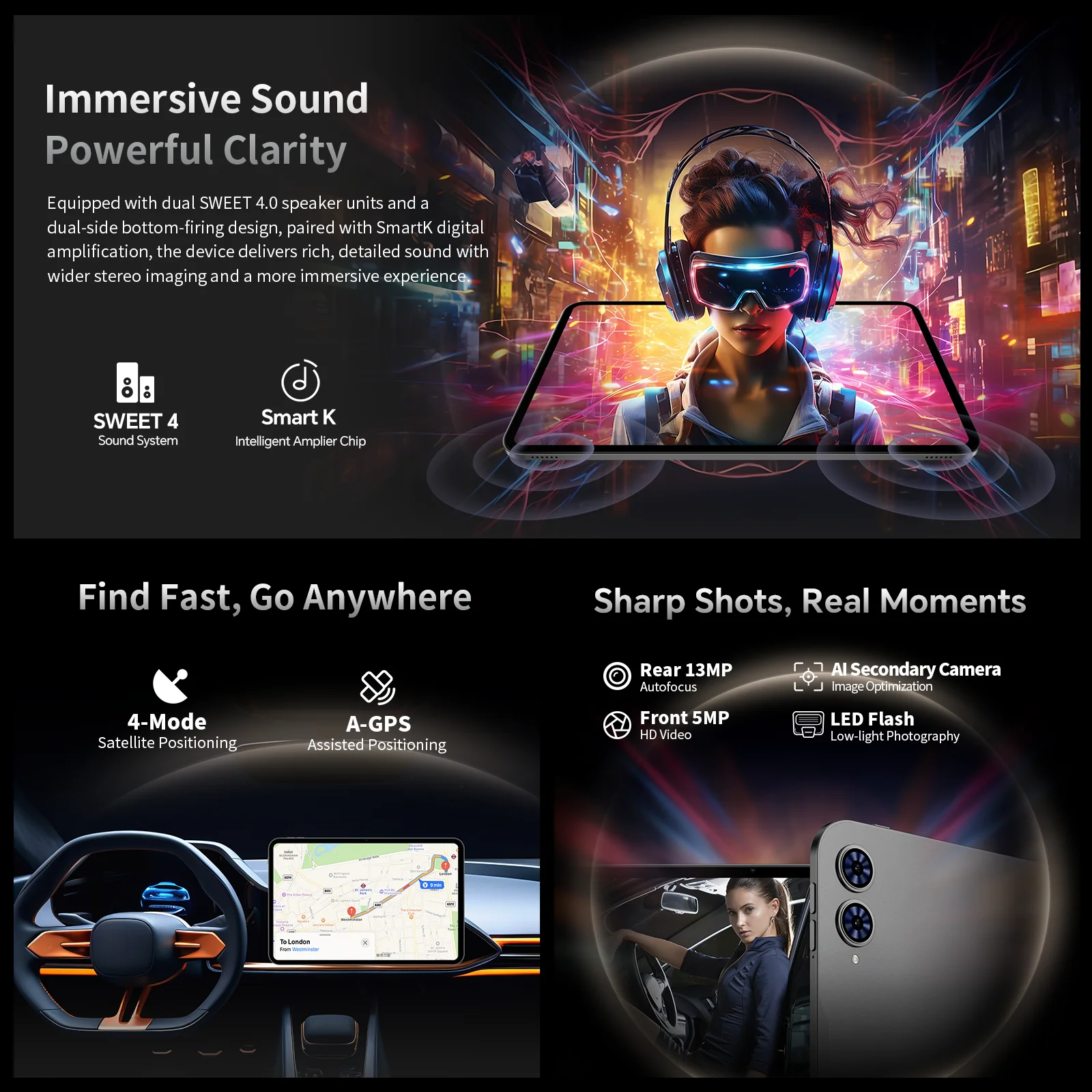 Android 16 Tablet 13,4 Zoll, 8-Core CPUm 20GB RAM, 128 GB Speicher, LTE – Bild 6