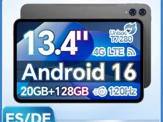 Android 16 Tablet 13,4 Zoll, 8-Core CPUm 20GB RAM, 128 GB Speicher, LTE