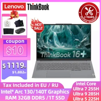 Lenovo-ThinkBook 16+ Intel Core Ultra Serie, Arc Grafik, 32GB DDR5, 1TB SSD, 16-Zoll & 165Hz