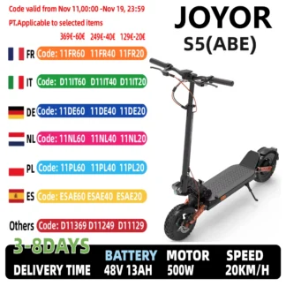 JOYOR S5-(ABE) Elektroroller, 500W Motor, 48V & 13Ah Akku, faltbar