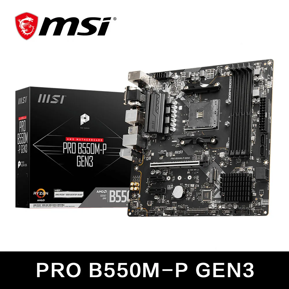 Msi Pro B550M-P Gen3-Motherboard, am4, 4x DDR4