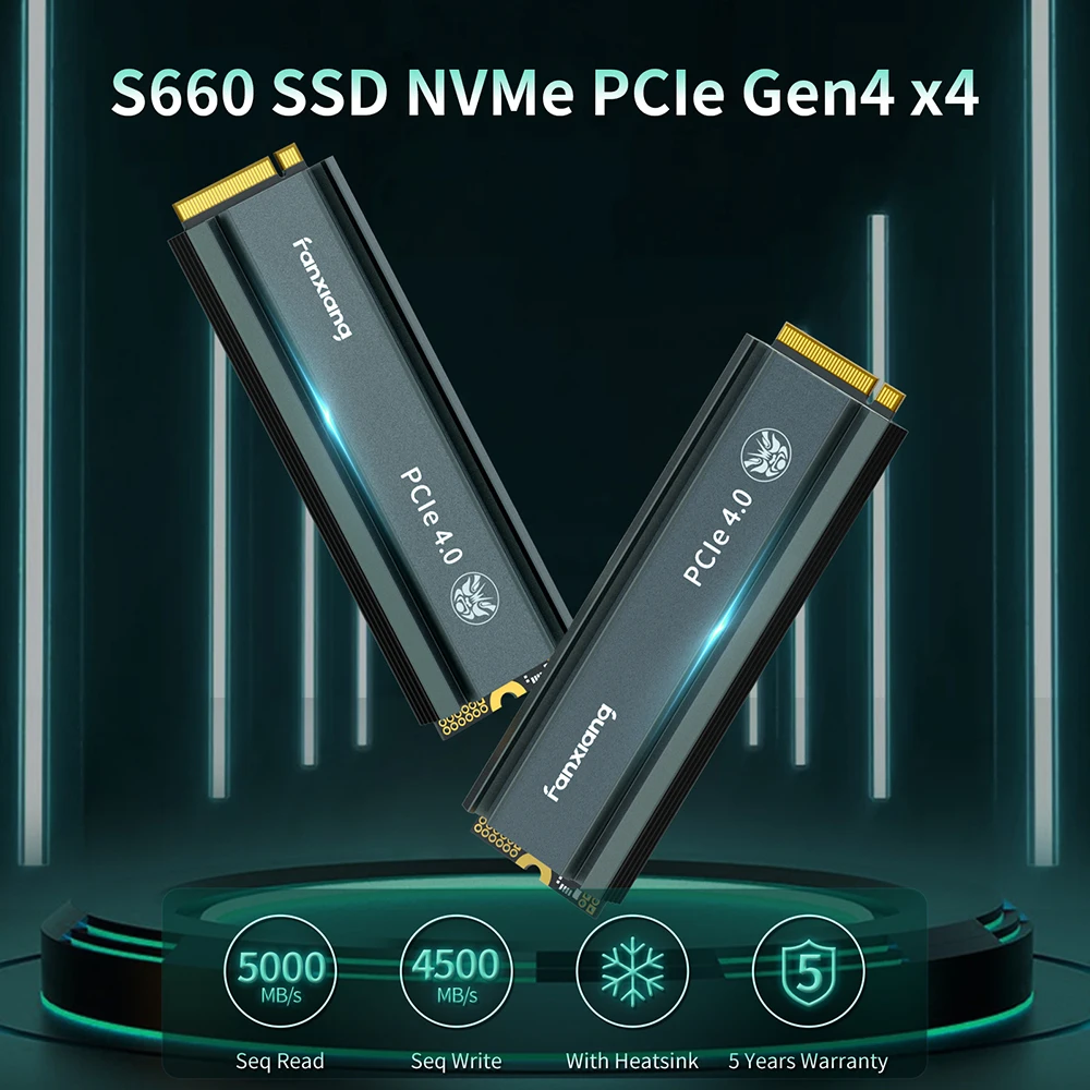 Fanxiang S660 M.2 NVMe-SSD 500GB-2TB, 5000 MB/s – Bild 2