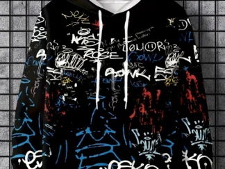 Bequemer Hoodie mit Grafity-Aufdruck für Männer