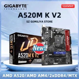 GIGABYTE A520M Motherboard, AM4 Sockel, DDR4 RAM & NVMe SSD