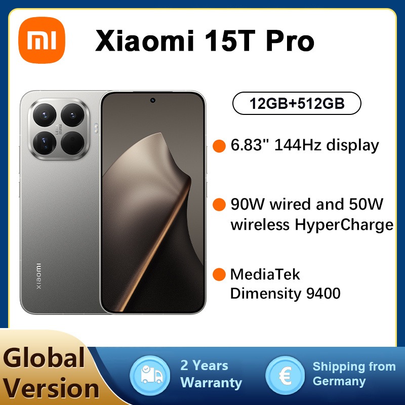 Xiaomi 15T Pro in Grau mit 12GB RAM & 512GB Speicher