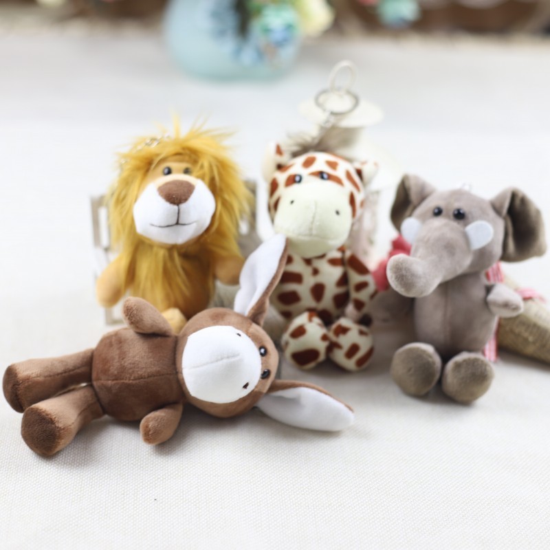 Cute Little Animal Plush Pendant Lion Giraffe And Hippo