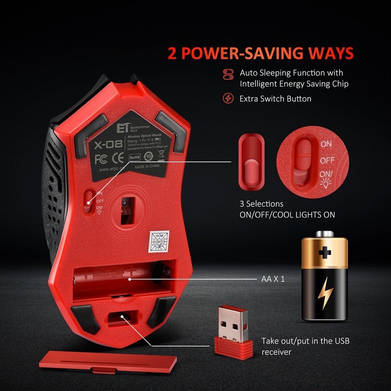 Energiesparende, leuchtende & kabellose Maus – Bild 4