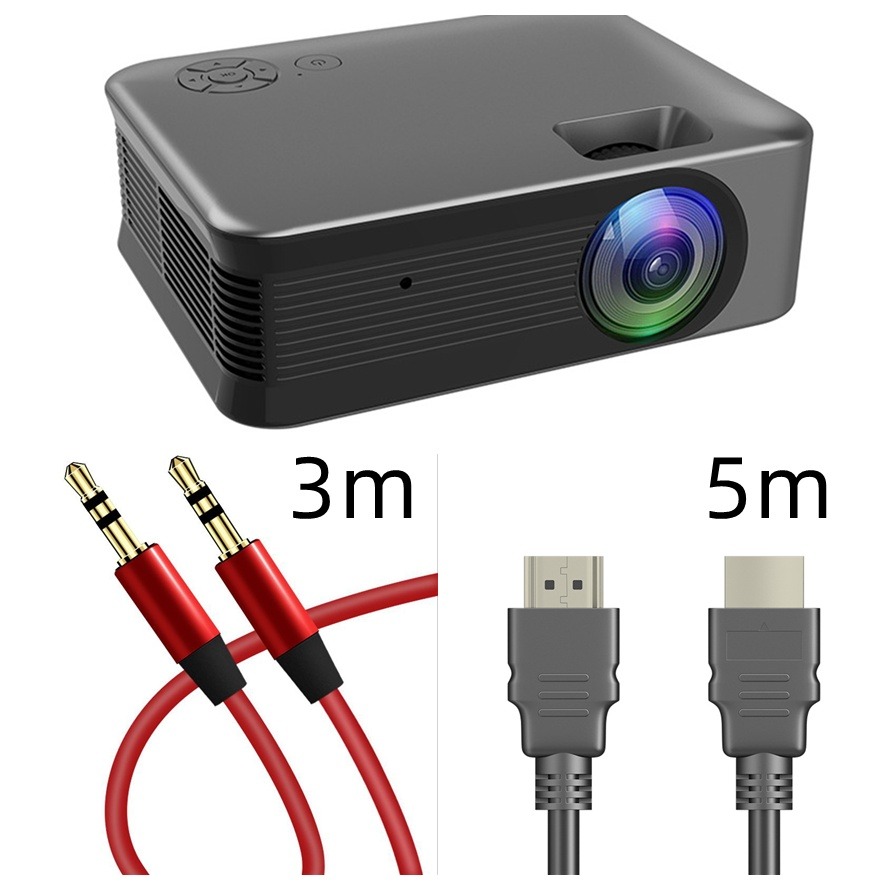 Kabelloser & hochauflösender Multifunktionskompaktprojektor für den Innen und Außen – Bild 8