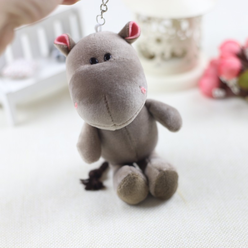 Cute Little Animal Plush Pendant Lion Giraffe And Hippo – Bild 2
