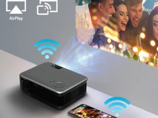 Kabelloser & hochauflösender Multifunktionskompaktprojektor für den Innen und Außen