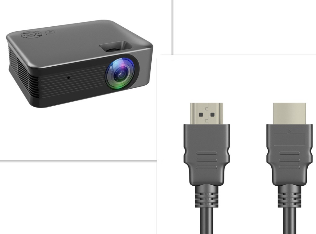 Kabelloser & hochauflösender Multifunktionskompaktprojektor für den Innen und Außen – Bild 7