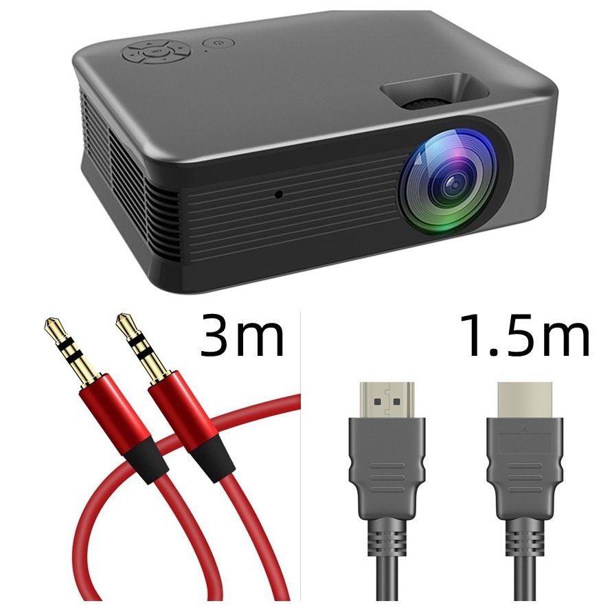 Kabelloser & hochauflösender Multifunktionskompaktprojektor für den Innen und Außen – Bild 5