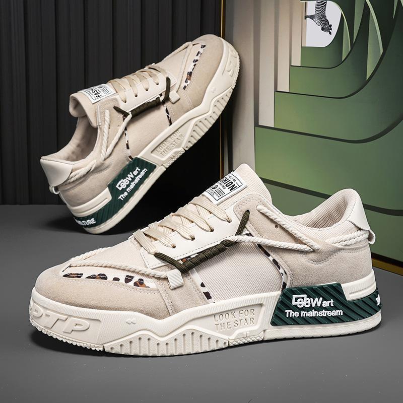 Modische, lässige Canvas-Sneaker mit dicker Sohle – Bild 3