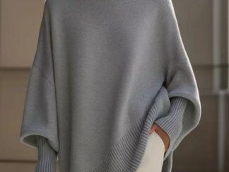 Lockerer Strickpullover mit Rundhalsausschnitt