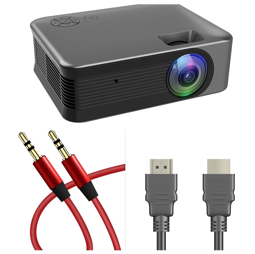 Kabelloser & hochauflösender Multifunktionskompaktprojektor für den Innen und Außen – Bild 6