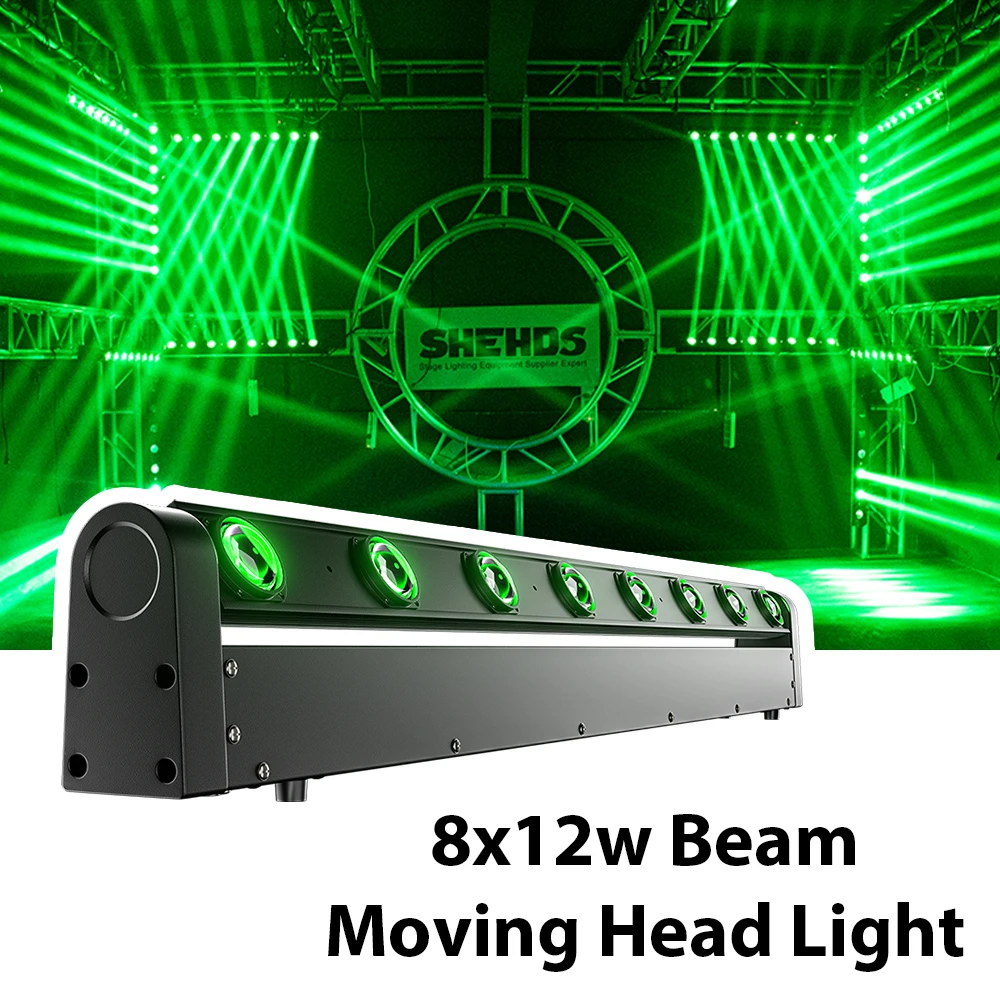 8x12W Beam Moving Head RGBW 4in1 Bar Light Professionelles DMX 512 Bühnenlicht