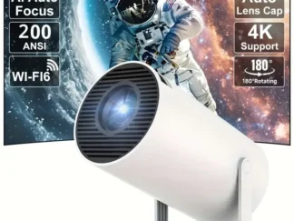 M5 4K Android 11 Projektor mit Dual-WiFi 6, Wireless 5.0, 200 ANSI Helligkeit, 1080p HD Outdoor-Heimkino-Projektor, USB-Anschluss