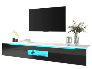 Moderner TV-Schrank, farblich abgestimmt auf Schwarz und Weiß