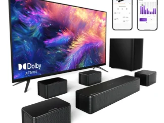 Ultimea Poseidon D80 7.1 Surround-Soundbar mit Dolby Atmos, kabellosem Subwoofer & 4 Lautsprechern