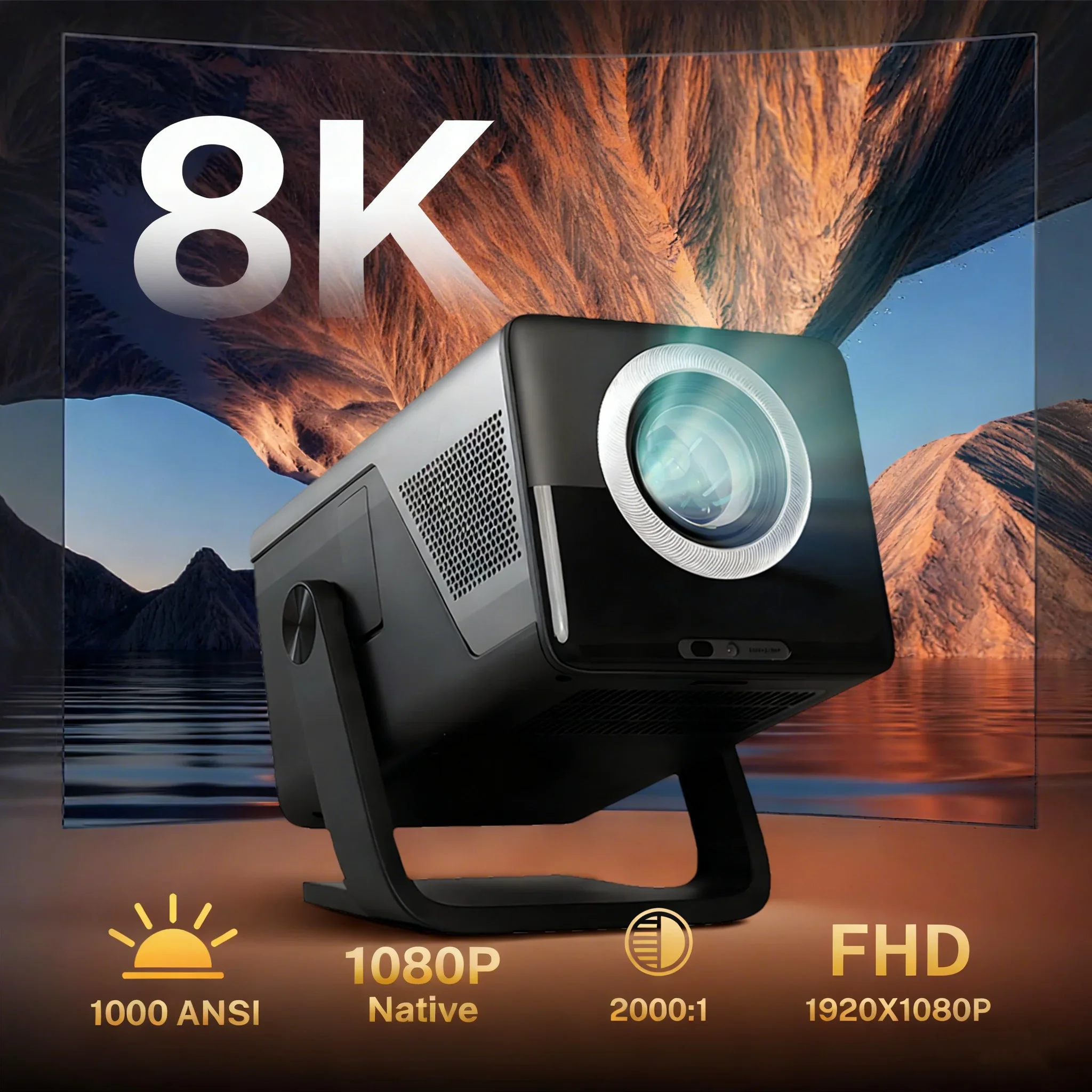 8K-fähiger Ultra-HD-Projektor mit Android 14