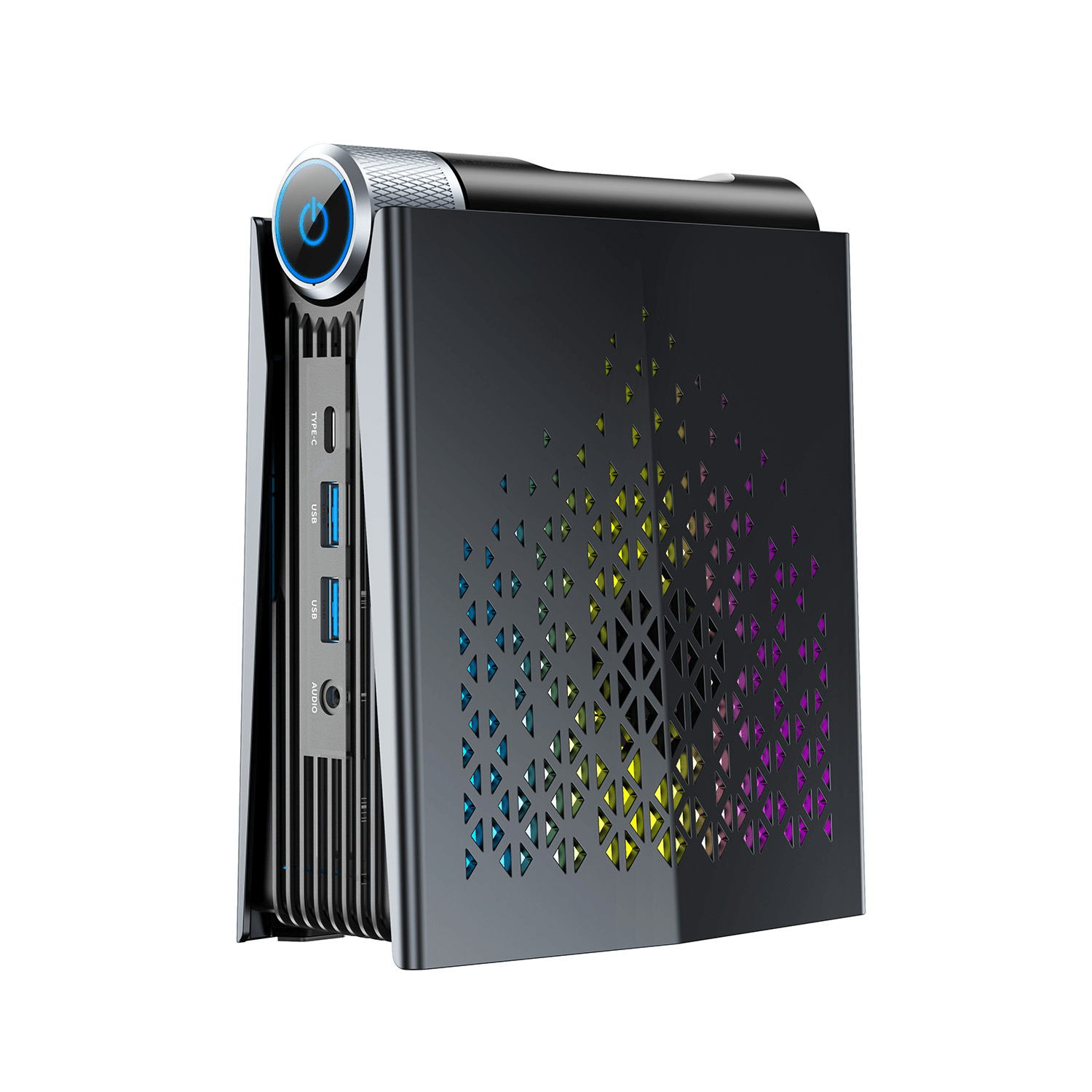 Mini-Gaming-PC mit AMD Ryzen7-Prozessor, 16C DDR4-, 4K-UHD-Display mit RGB-Beleuchtung und 3 einstellbaren Modi für den Business-Einsatz