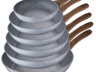 6 teiliges Bratpfannen-Set hergestellt aus geschmiedetem Aluminium, induktionsgeignet