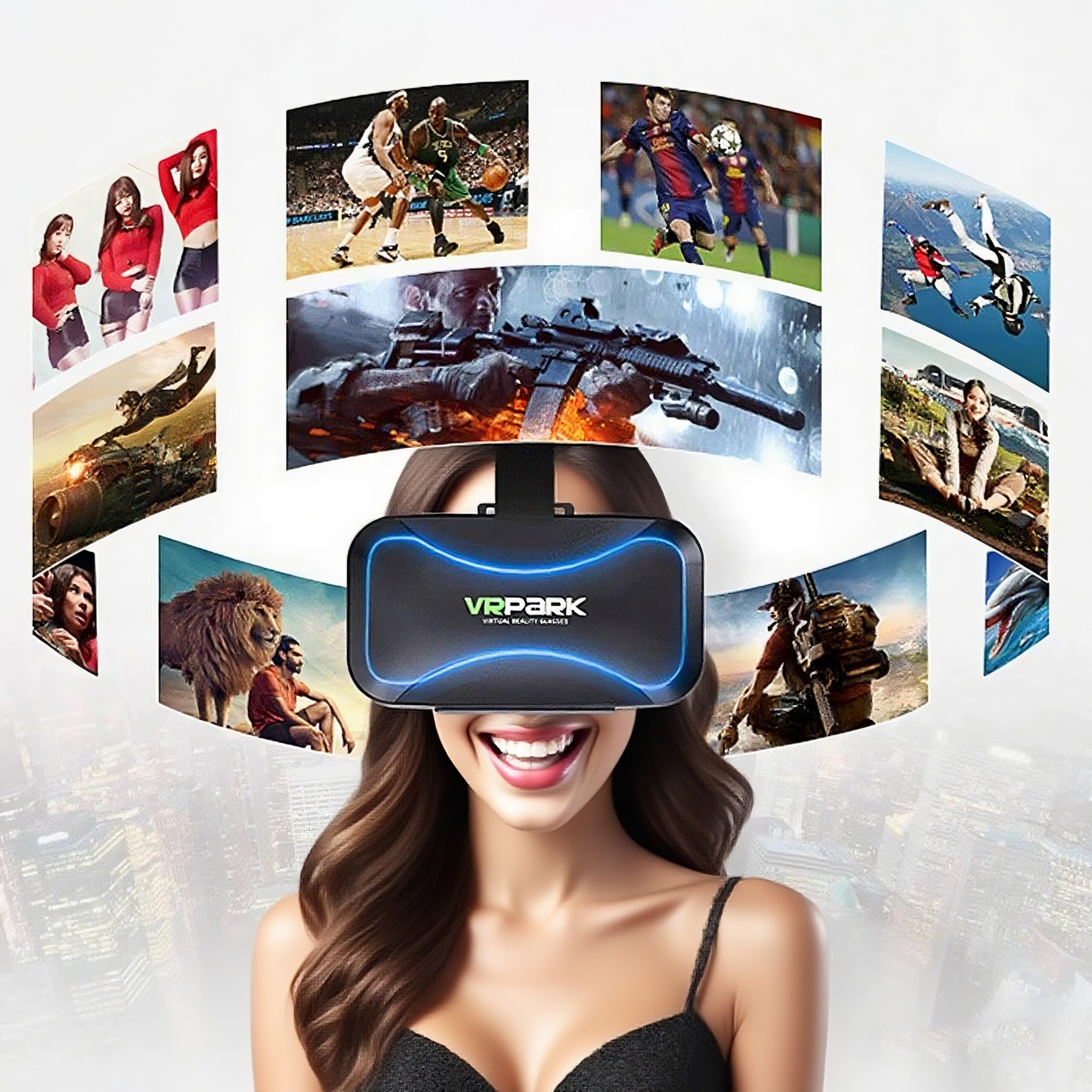 VR-Brille auf IMAX-Niveau mit 4K-Ultra-High-Definition, flüssigem 120-Hz-Bild, 110°-Weitwinkel