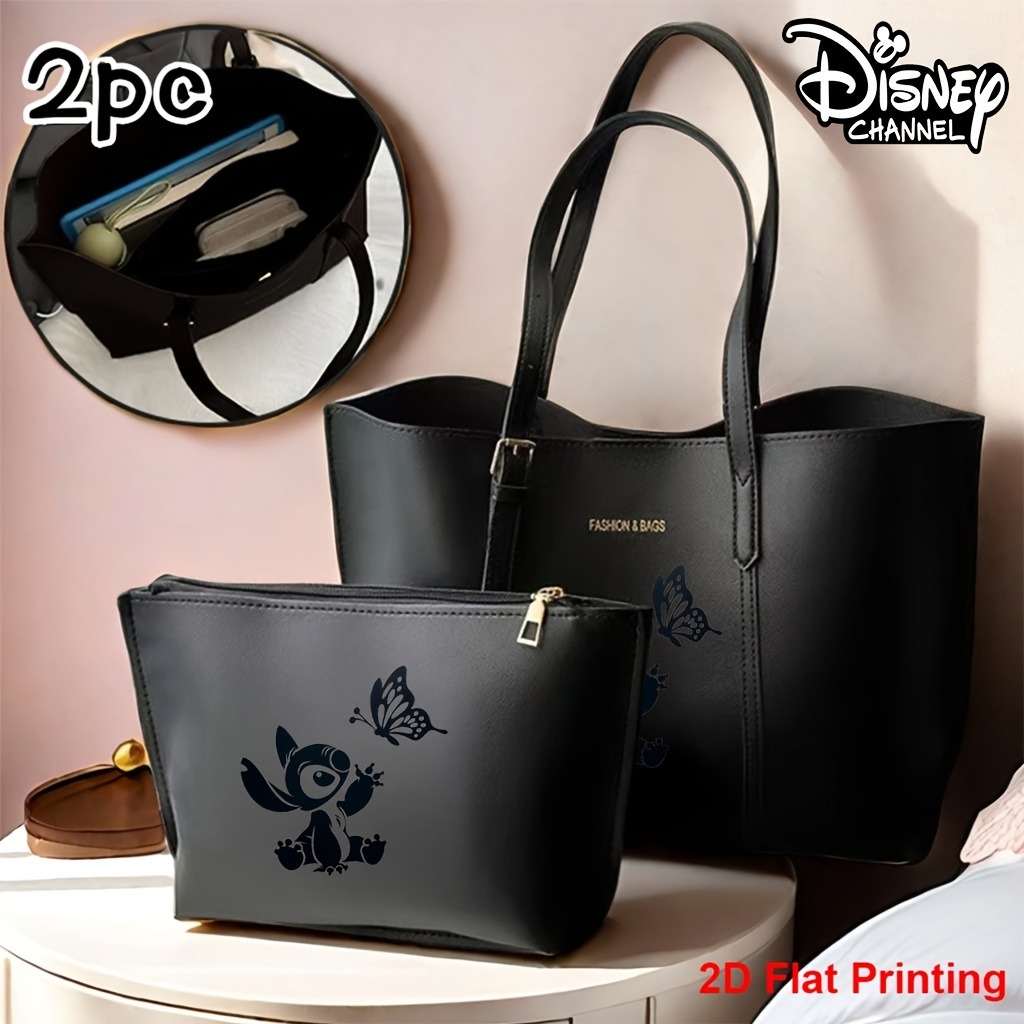 Zweiteilige, modische Umhängetasche mit Ziernähten, trendig und verspielt