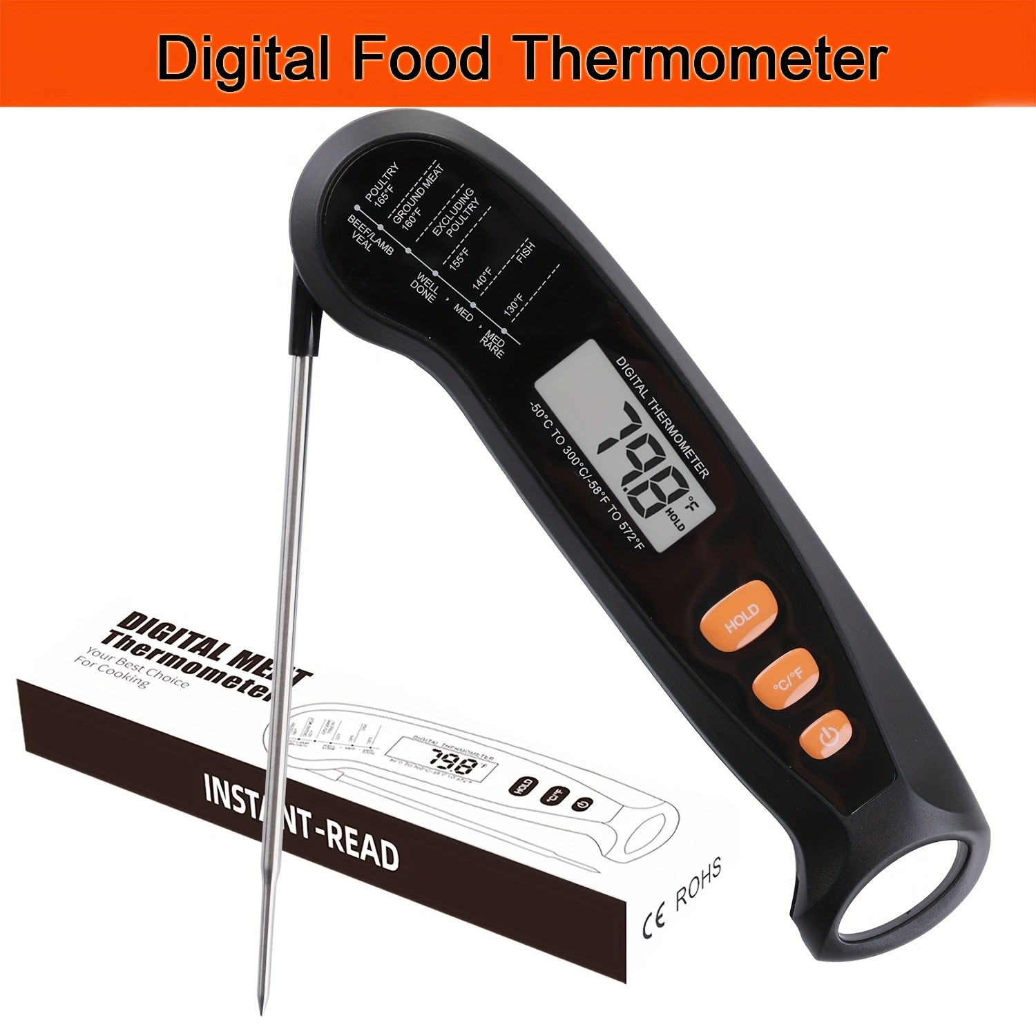 Digitales Küchenthermometer mit schneller und präziser Messung