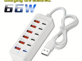 12-Port-USB-Schnellladestation – 6 × USB-C PD + 6 × USB-A-Anschlüsse