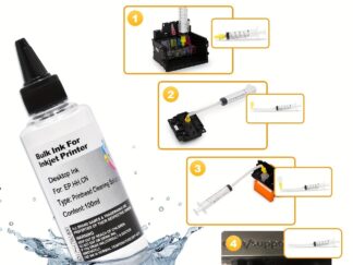 2x 100 ml Druckkopfreinigungsset für EP HP EcoTank Officejet Deskjet Pixma