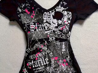 Damen-T-Shirt im Millennium-Vintage-Y2K-Rocker-Stil