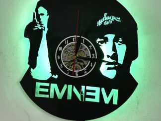 King of Hip Hop Eminem Wanduhr aus einer Schallplatte