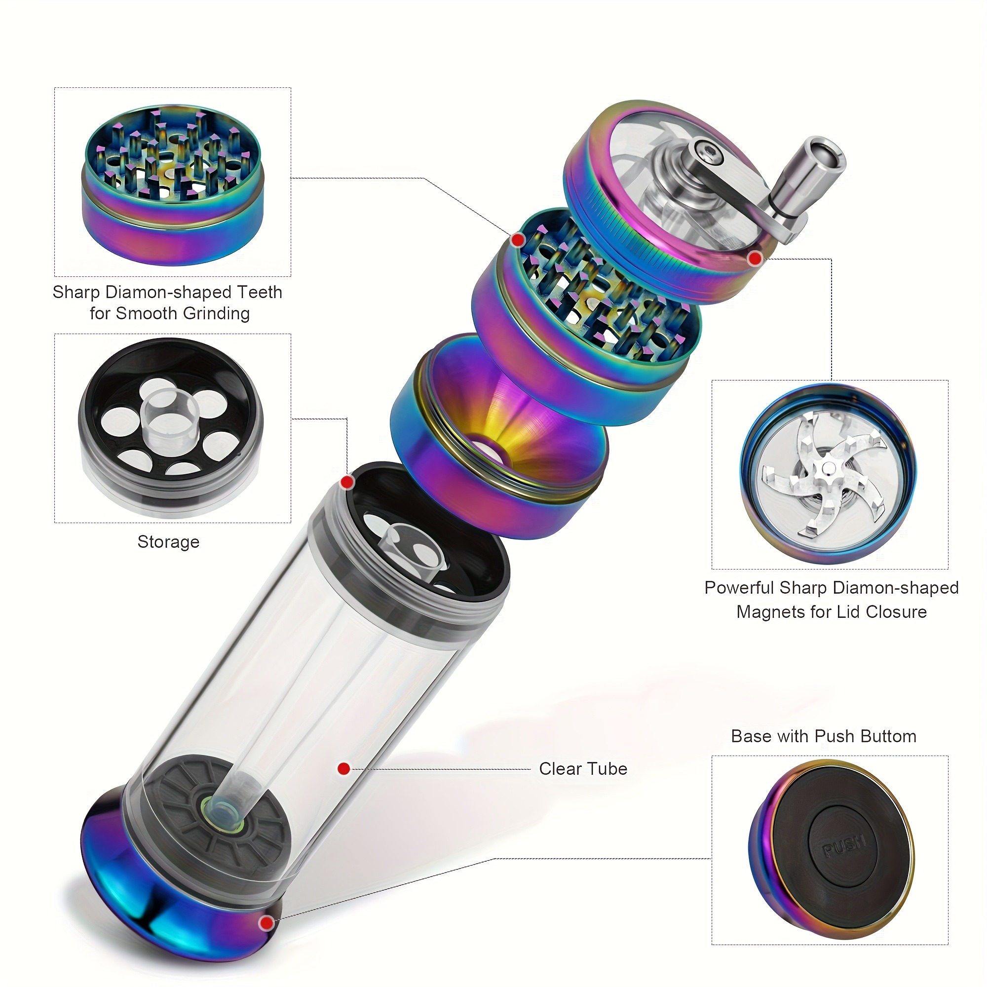 1 Set Handkurbel-Grinder zum Mahlen und Aufbewahren