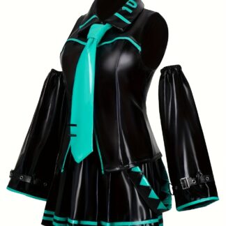 13-teiliger Miku Cosplay-Anzug aus Lack