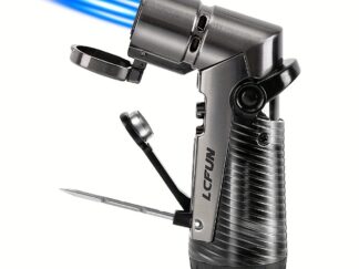 Sturmfeuerzeug, windfest, nachfüllbar, Dreifach-Jetflamme