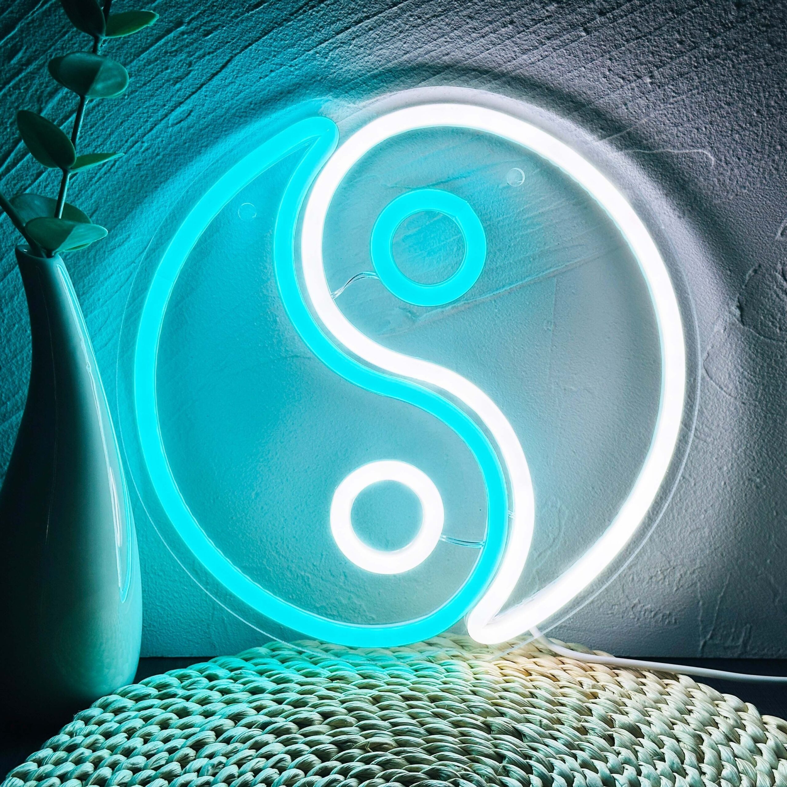 LED-Türleuchte mit Yin-Yang-Motiv, USB-Anschluss, Schaltersteuerung, vielseitig einsetzbar