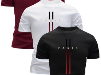 3er-Pack Herren-T-Shirts mit cooloem Aufdruck