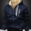 Winter-Fleecejacke mit Kapuze für Männer