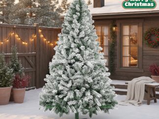 Künstlicher Weihnachtsbaum mit Schneeflocken, 210cm